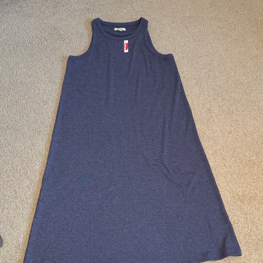 NWT‼️Madewell Blue Knit Sweater Dress XL